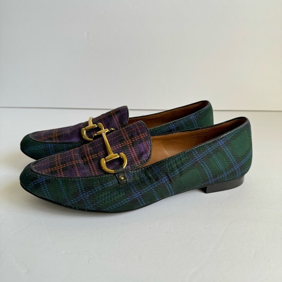 & Other Stories Plaid Loafers Equestrian Buckle Preppy Old Money Womens 6.5 - Picture 10 of 10